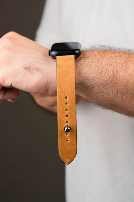 Tan Brown Apple Watch Strap - Pure Leather Strap