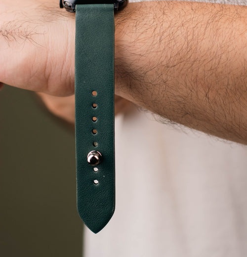 Emerald Green Apple Watch Strap - Pure Leather Strap