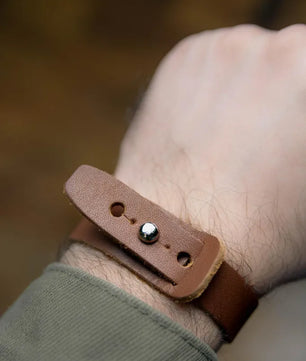Blaire - Mid Brown Leather Bracelet (Unisex)