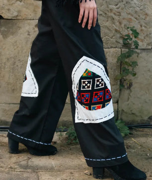 Handmade Monochrome Cardigan and Straight Pant Set