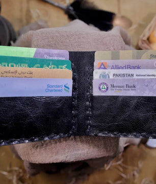 The Esthétique (Black) - Leather Bi-Fold Wallet