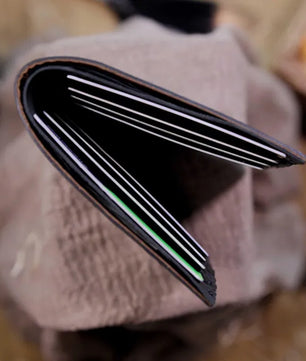 The Esthétique (Black) - Leather Bi-Fold Wallet