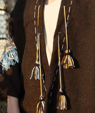 Brown | Handmade Premium Cardigan | Winter Wrap