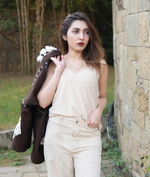 Brown | Handmade Premium Cardigan | Winter Wrap