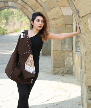 Brown | Handmade Premium Cardigan | Winter Wrap