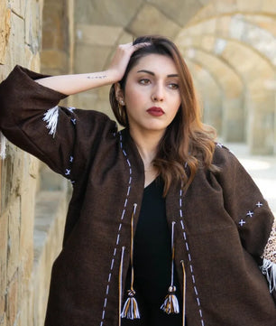 Brown | Handmade Premium Cardigan | Winter Wrap