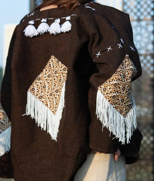 Brown | Handmade Premium Cardigan | Winter Wrap