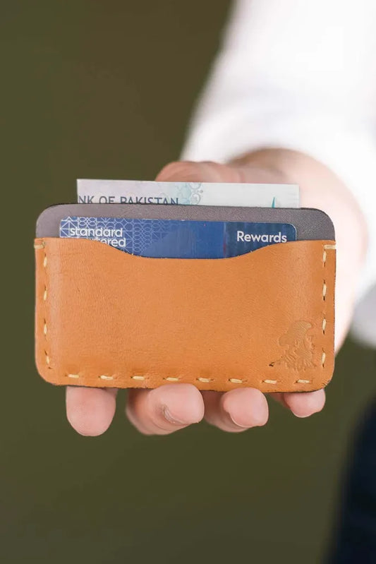 The Marc – Card Holder (Mustard - Grey)