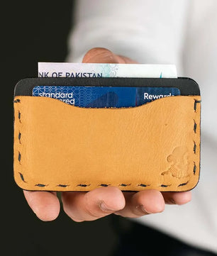 The Marc – Card Holder (Black-Mustard)