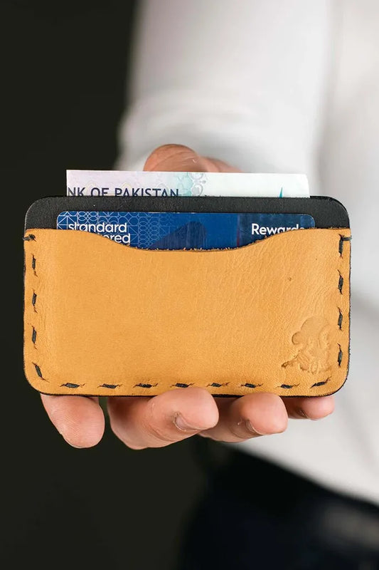 The Marc – Card Holder (Black-Mustard)