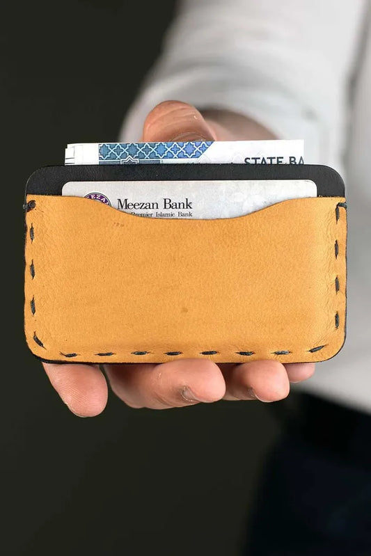 The Marc – Card Holder (Black-Mustard)