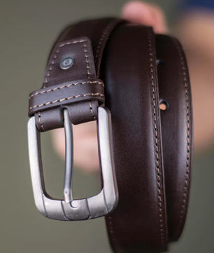 The Fuerte - Leather Belt - Chocolate