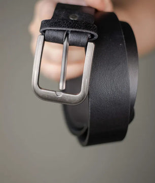 Django - Leather Belt - Black