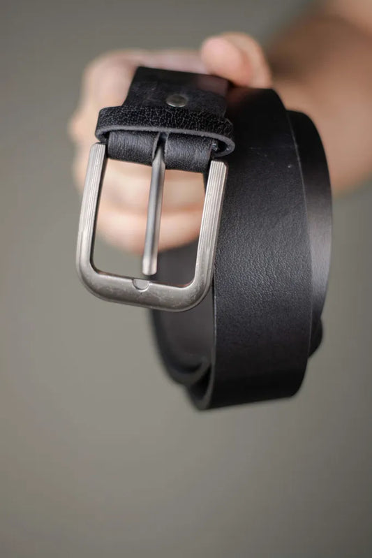 Django - Leather Belt - Black
