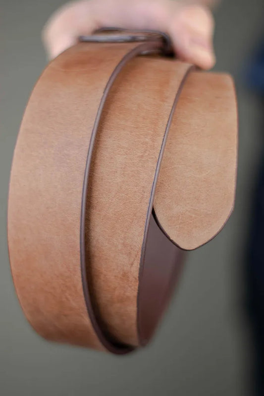 The Guapo - Leather Belt - Almond