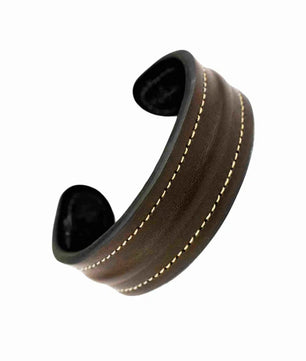 The Grit - Coco Brown - Kara Style Leather Bracelet / Leather Cuff