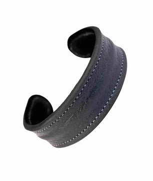 The Grit - Powdered Blue- Kara Style Leather Bracelet / Leather Cuff