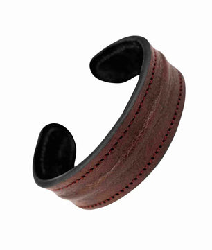 The Grit - Burgundy - Kara Style Leather Bracelet / Leather Cuff