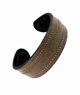 The Grit - Mud Brown - Kara Style Leather Bracelet / Leather Cuff