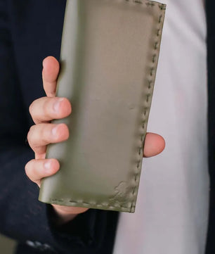 The Volonté – Olive Green Leather Long Wallet