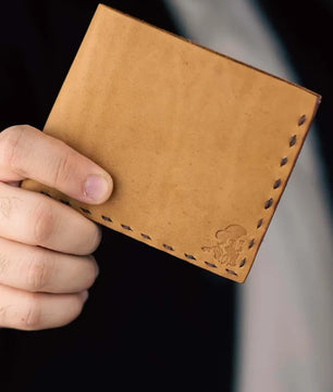 The Elegancia - Ocher Leather Bi-Fold Wallet
