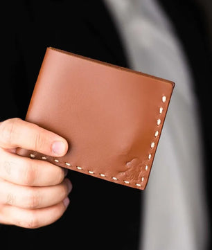 The Elegancia - Tan Brown Leather Bi-Fold Wallet