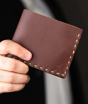 The Elegancia - Brown Leather Bi-Fold Wallet