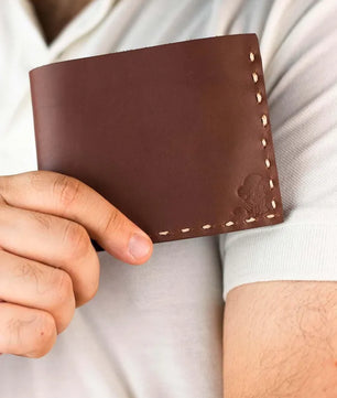 The Elegancia - Brown Leather Bi-Fold Wallet