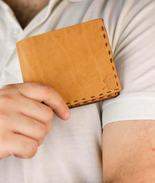 The Elegancia - Ocher Leather Bi-Fold Wallet