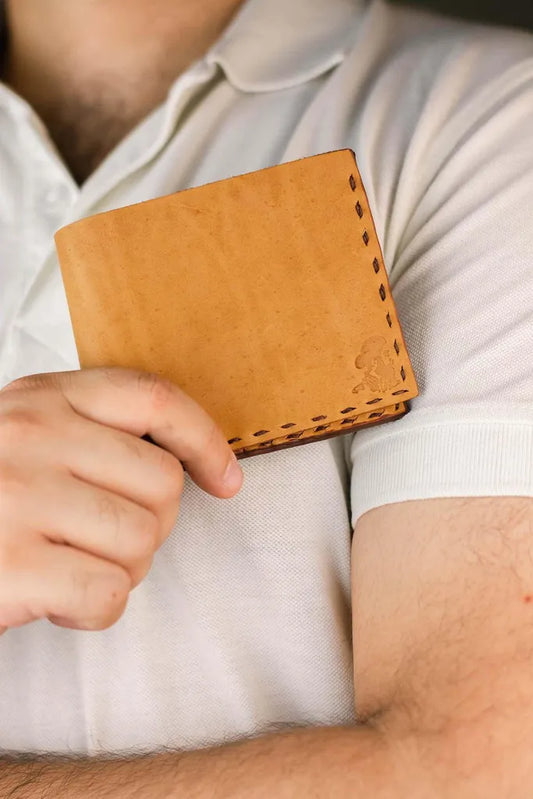 The Elegancia - Ocher Leather Bi-Fold Wallet