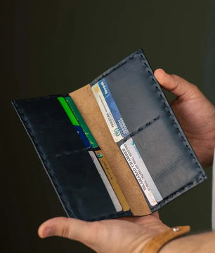 The Volonté – Veg-Tan Croc Leather Long Wallet (Black Inside)