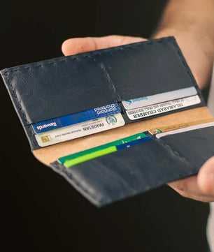 The Volonté – Veg-Tan Croc Leather Long Wallet (Black Inside)