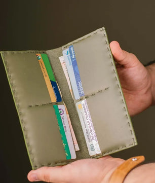 The Volonté – Olive Green Leather Long Wallet