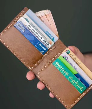 The Elegancia - Veg-Tan Croc Leather Bi-Fold Wallet