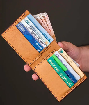 The Elegancia - Ocher Leather Bi-Fold Wallet