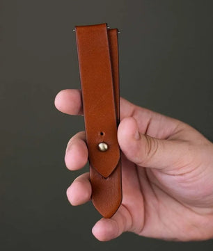Tan Orange Leather Watch Strap - Quick Release Pins - The Hermoso