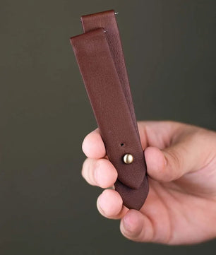 Brown Leather Watch Strap - Quick Release Pins - The Hermoso