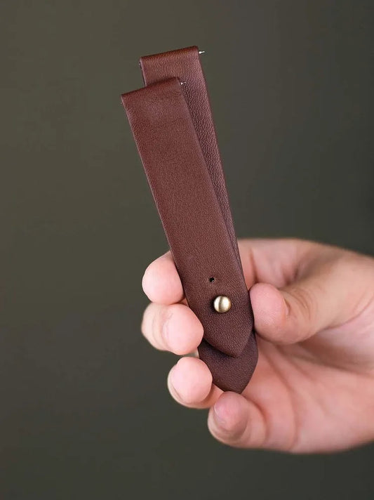 Brown Leather Watch Strap - Quick Release Pins - The Hermoso
