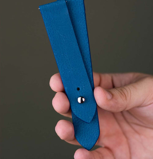Blue Leather Watch Strap  - The Hermoso