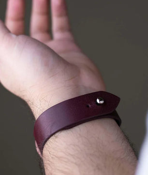 Burgundy Apple Watch Strap - Pure Leather Strap