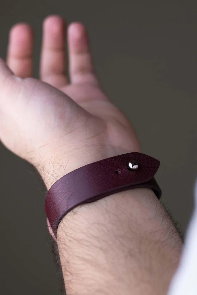 Burgundy Apple Watch Strap Pure Leather Strap