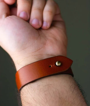 Tan Orange Apple Watch Strap - Pure Leather Strap