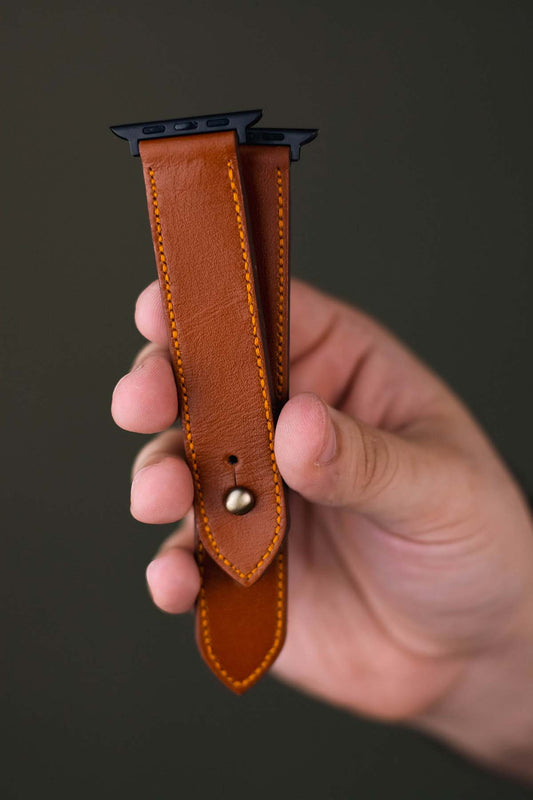 Tanned Apple Watch Strap - Pure Leather Strap