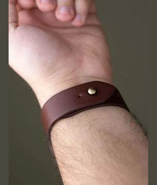 Brown Leather Watch Strap - Quick Release Pins - The Hermoso