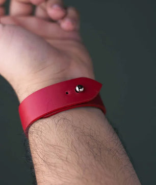 Red Apple Watch Strap - Pure Leather Strap