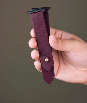 Burgundy Apple Watch Strap - Pure Leather Strap