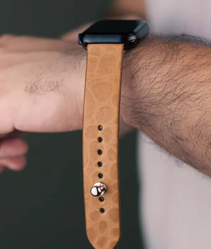 Veg-Tan Croc Leather Apple Watch Strap - Pure Leather Strap