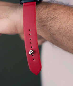 Red Apple Watch Strap - Pure Leather Strap
