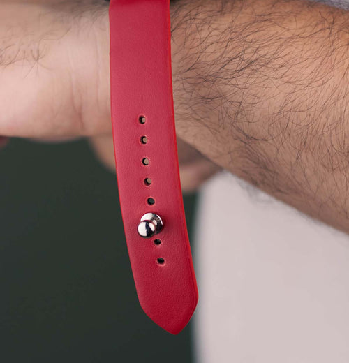 Red Apple Watch Strap - Pure Leather Strap
