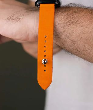 Orange Apple Watch Strap - Pure Leather Strap